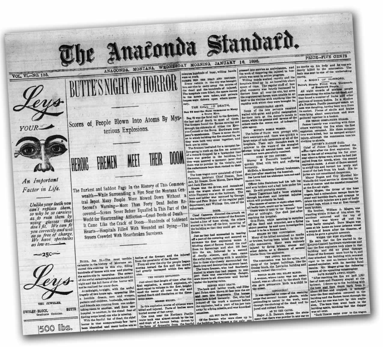 Butte's night of horror headline
